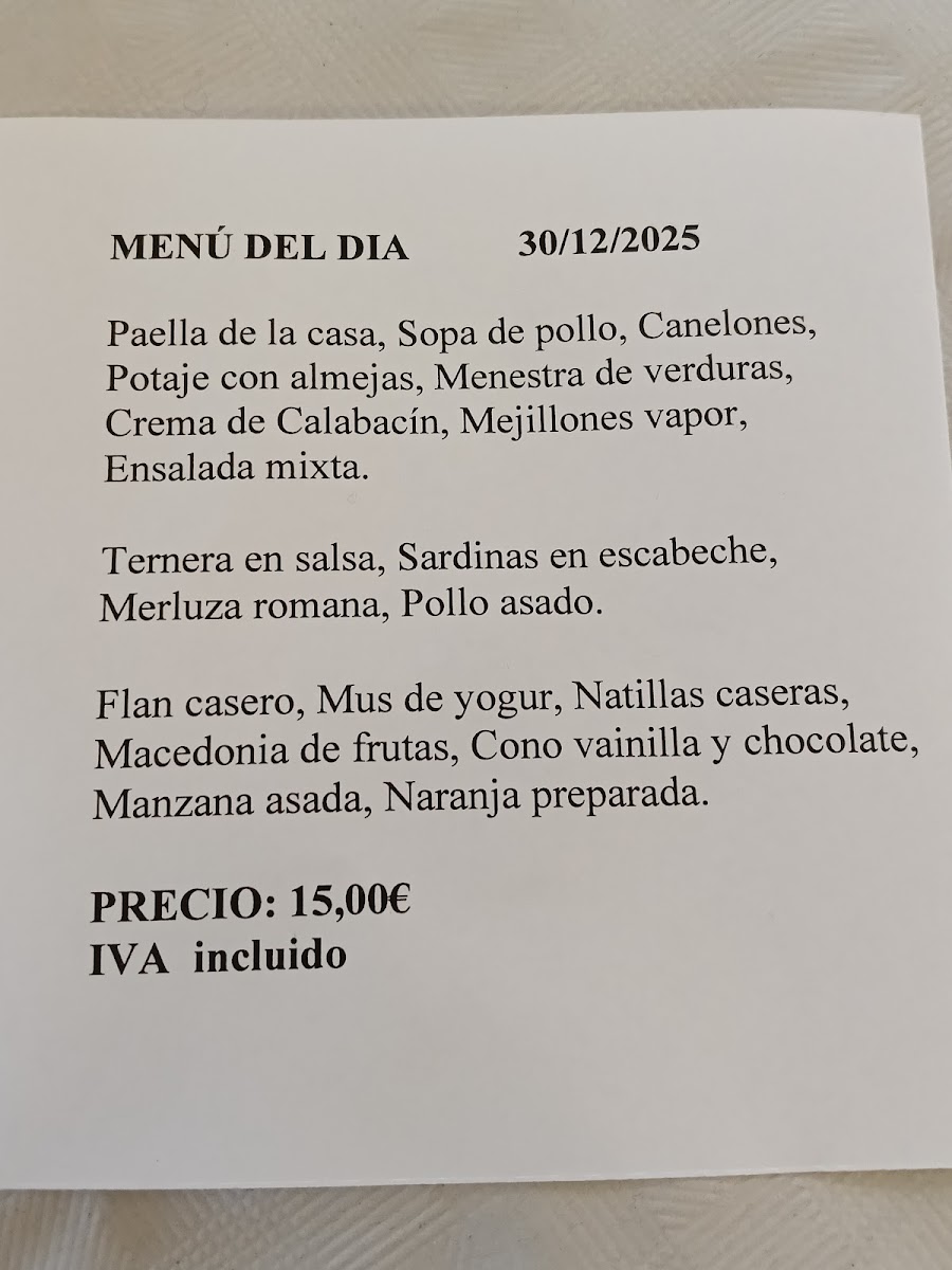 RESTAURANTE VICTOR Menu 1