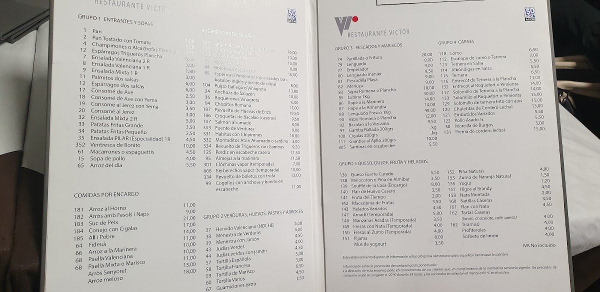RESTAURANTE VICTOR Menu 10