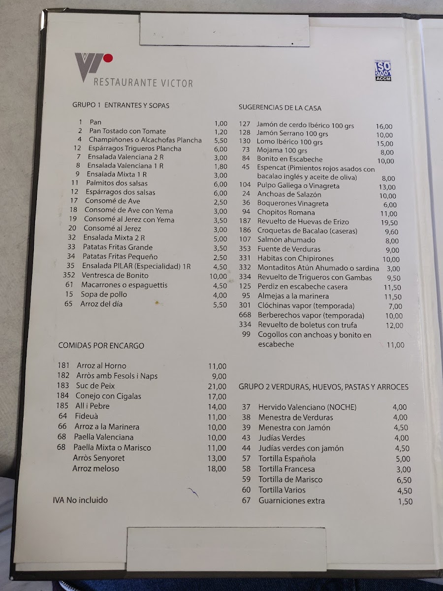 RESTAURANTE VICTOR Menu 5
