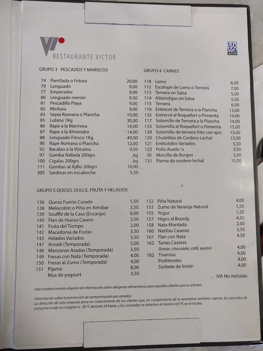 RESTAURANTE VICTOR Menu 6