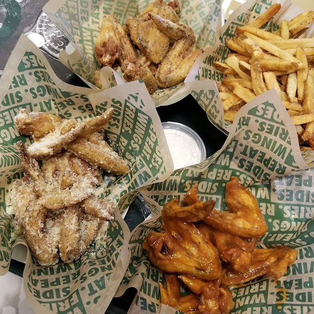 Traditional Wings and Fries with Cheese