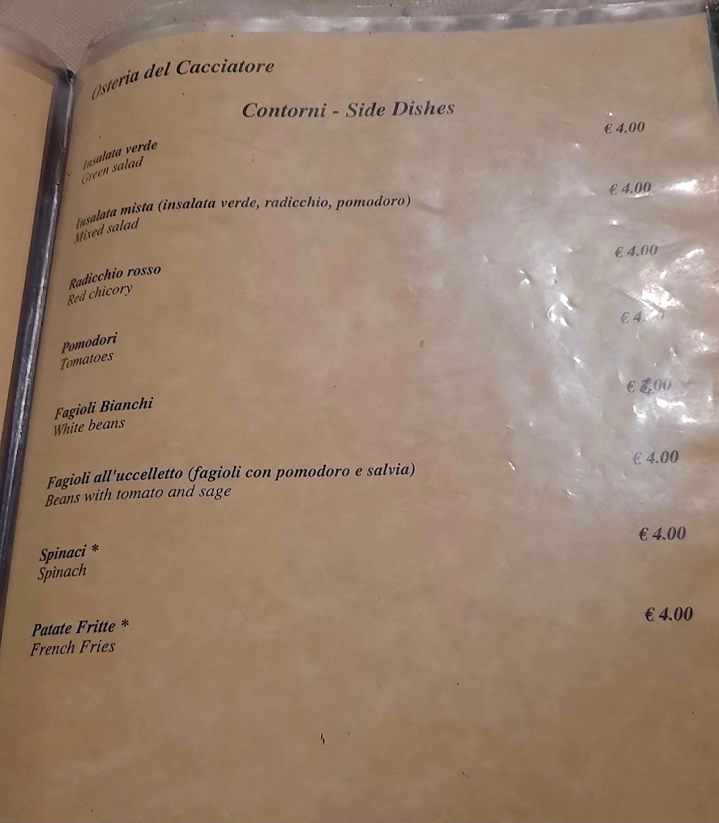 Osteria Del Cacciatore Menu 8