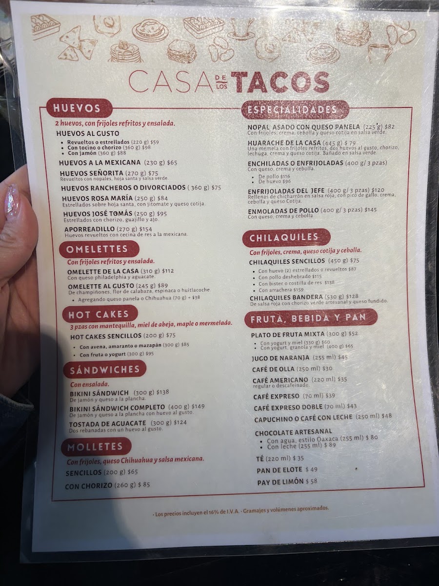 La Casa de Los Tacos Coyoacán Menu 4