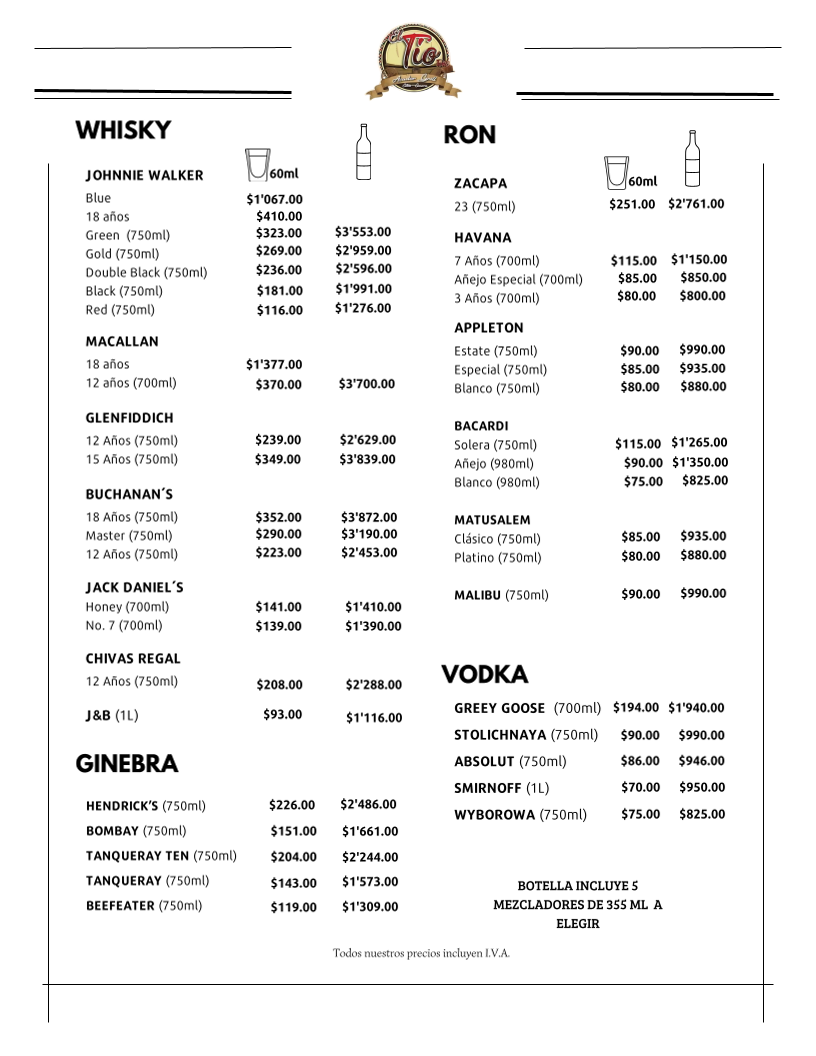 El Tío Asador Grill Menu 9