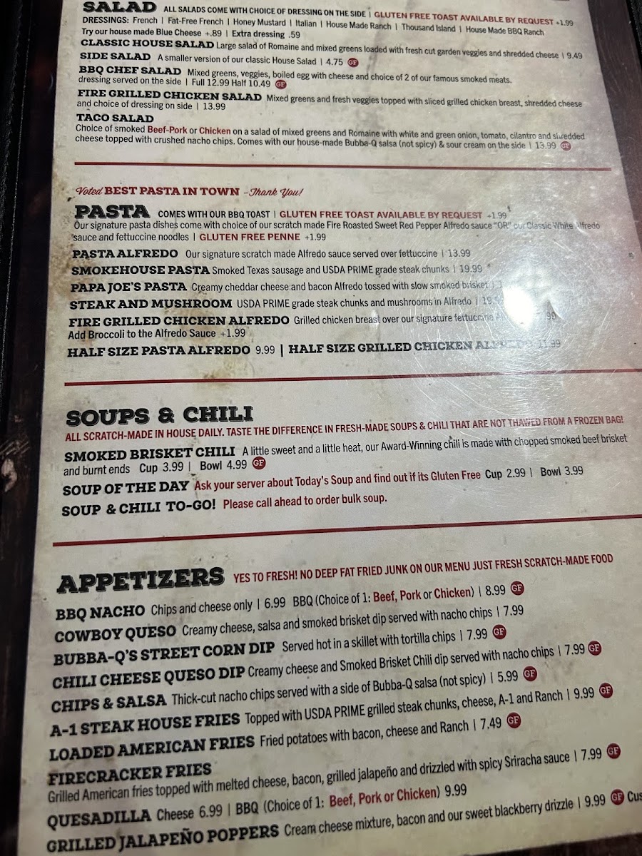 Bubba-Q's Menu 4