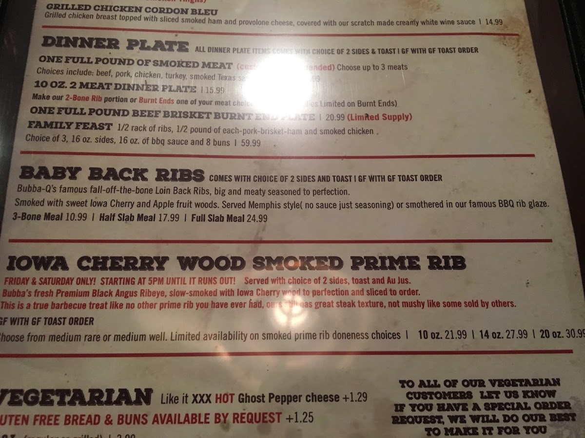 Bubba-Q's Menu 6