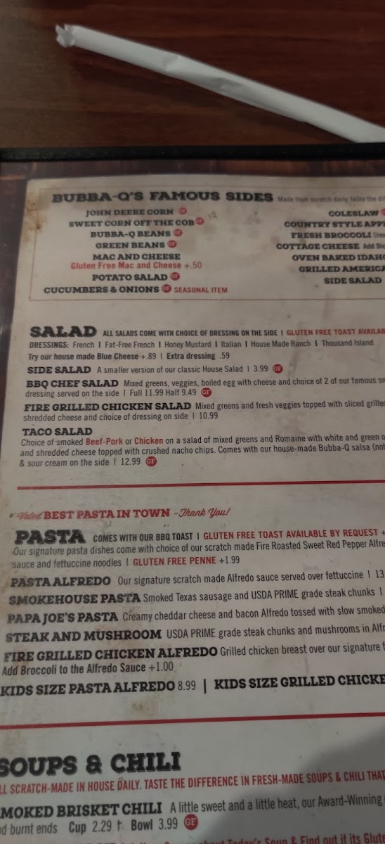 Bubba-Q's Menu 7
