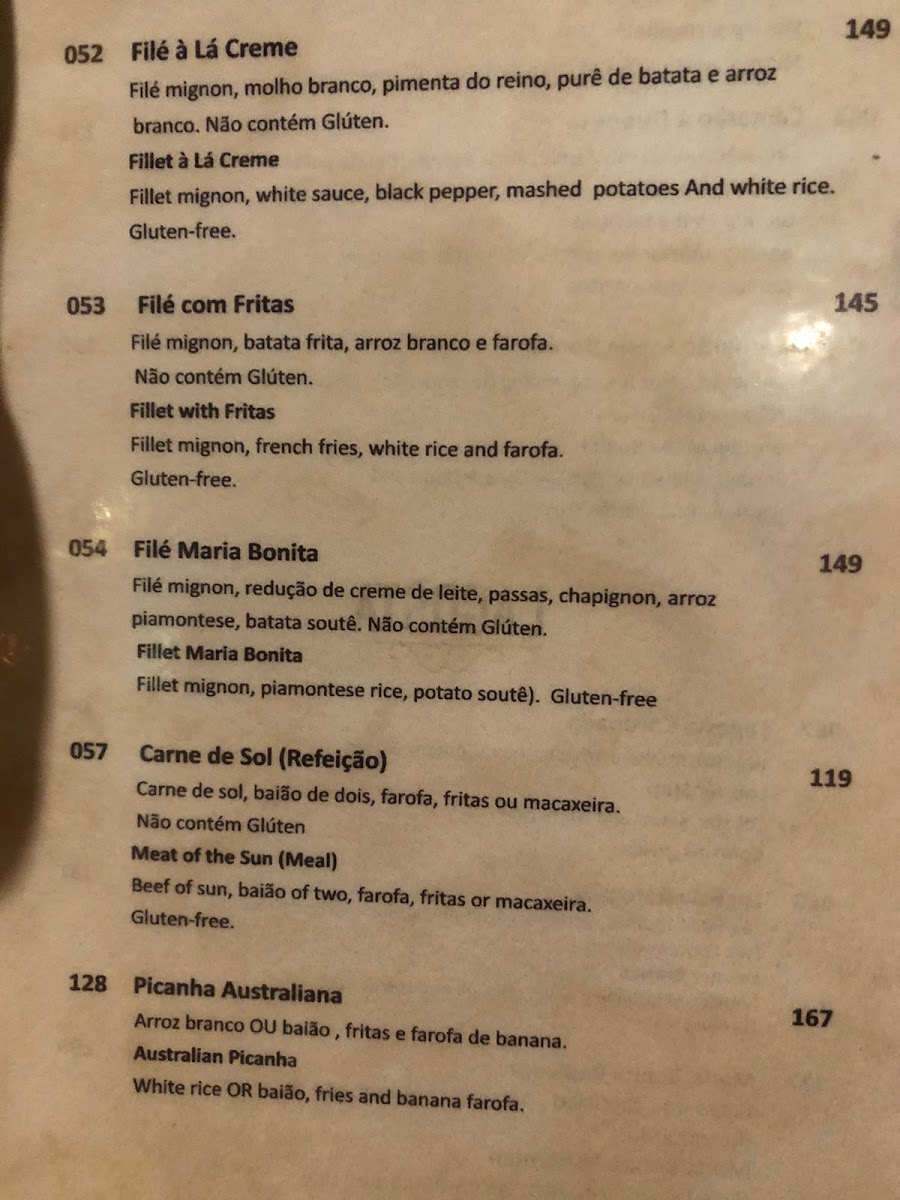 Restaurante Maria Bonita Menu 1