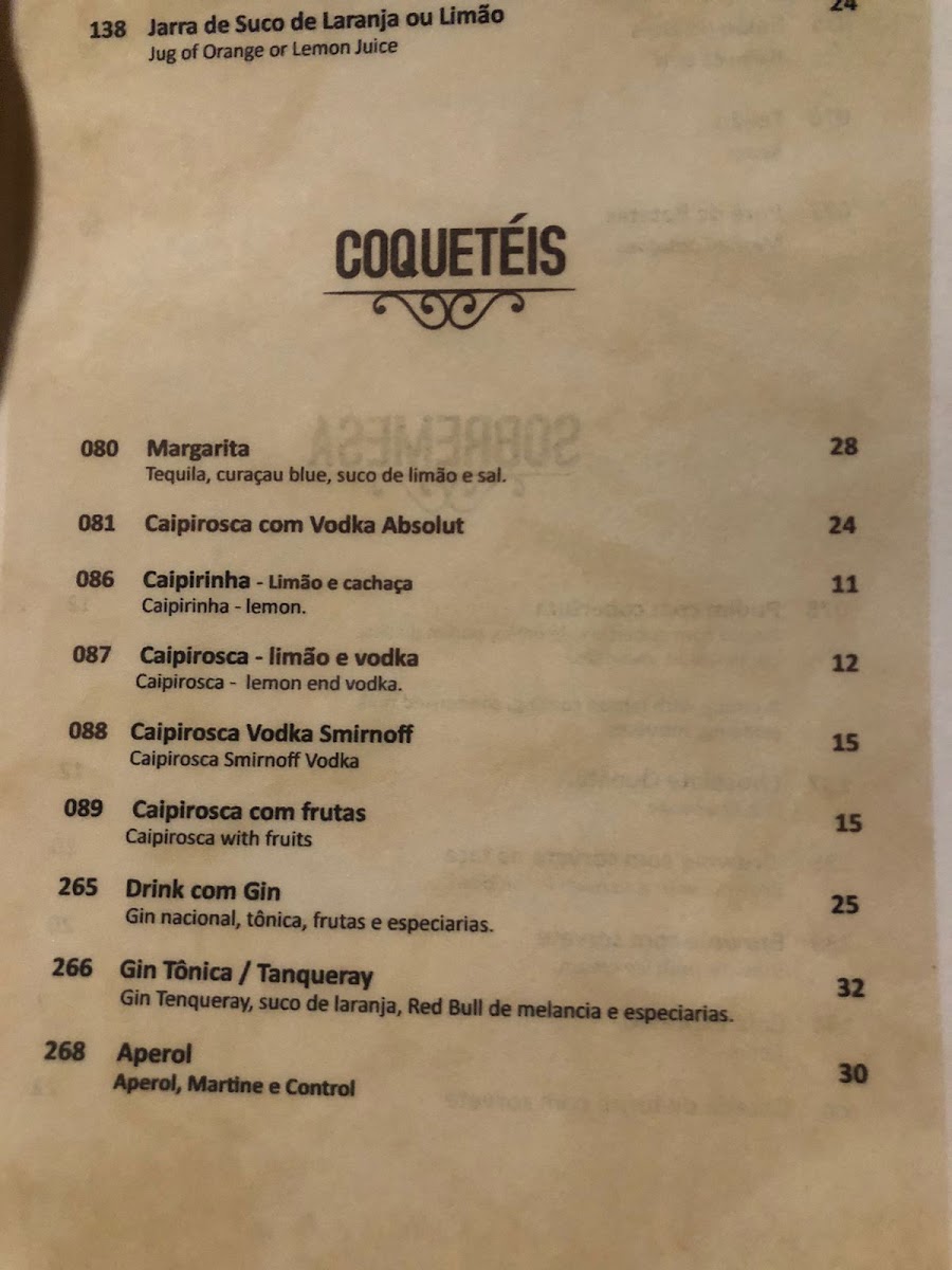 Restaurante Maria Bonita Menu 10