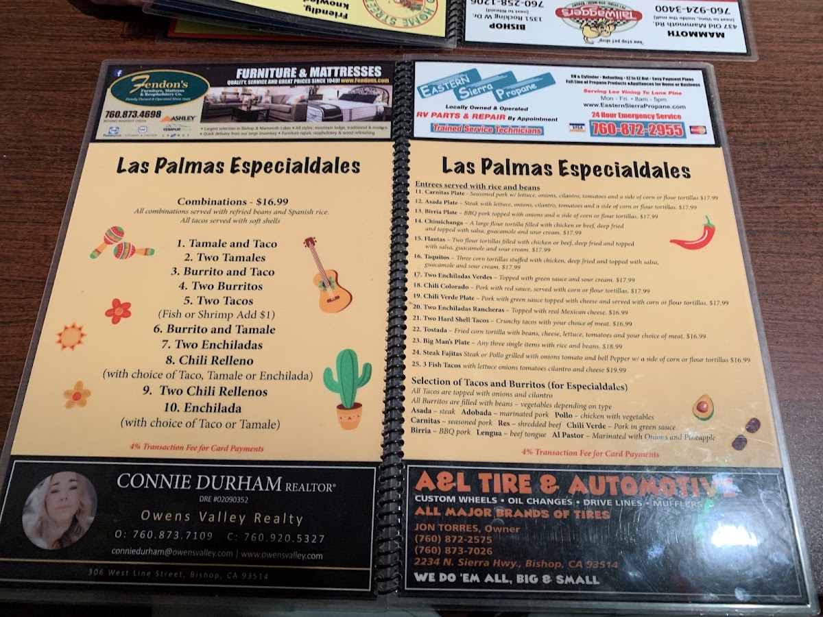 Taquería Las Palmas Menu 4