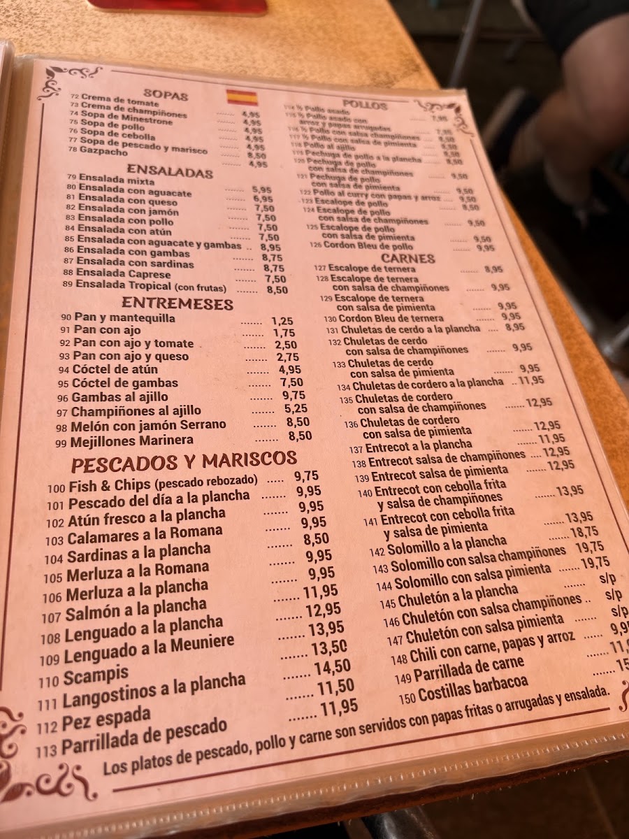 Promenade Restaurante Menu 9