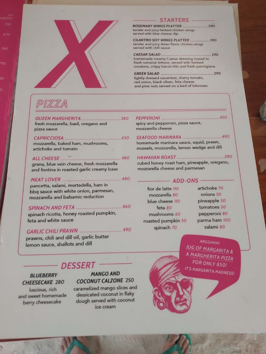 X Pizza - Siargao Menu 10
