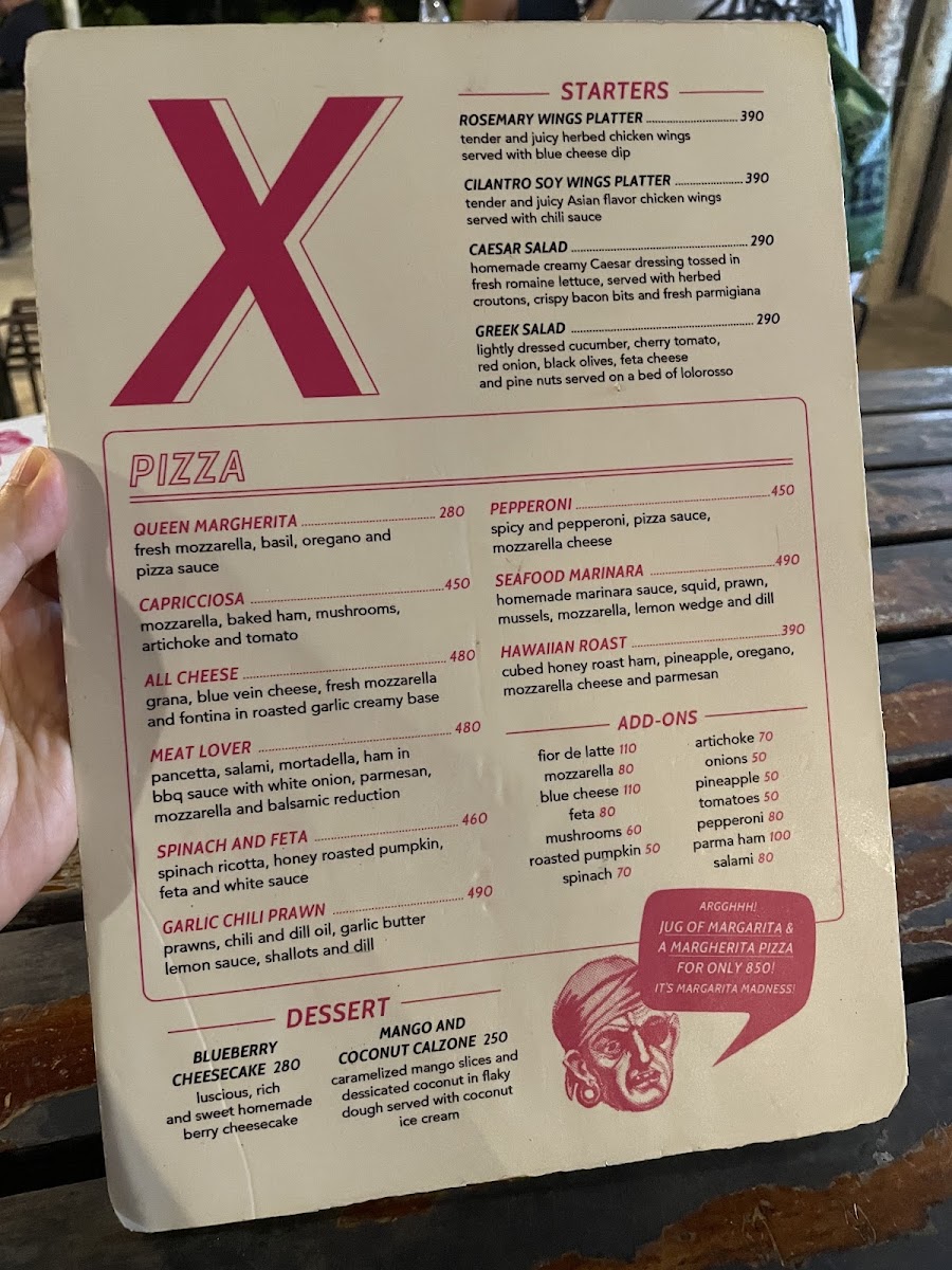 X Pizza - Siargao Menu 3
