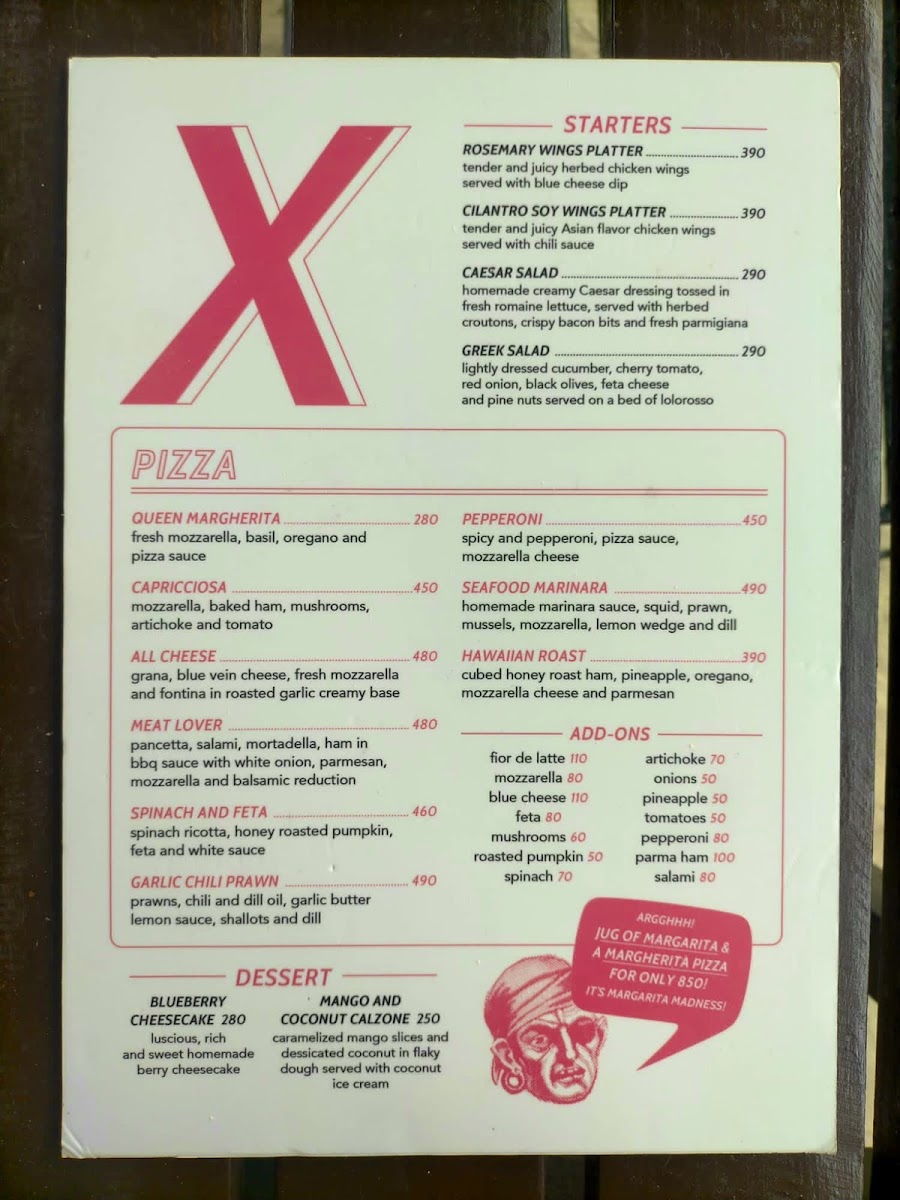 X Pizza - Siargao Menu 7