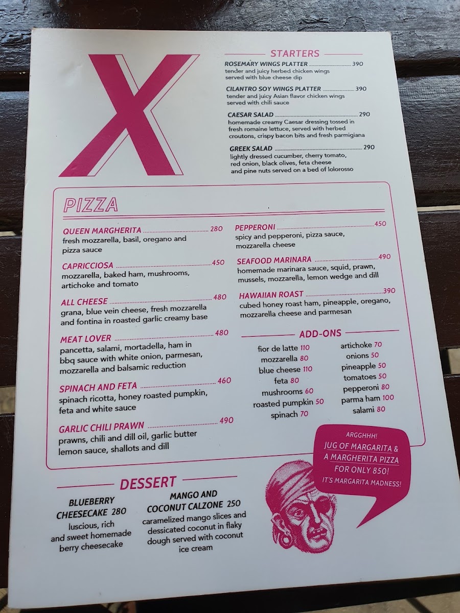 X Pizza - Siargao Menu 8