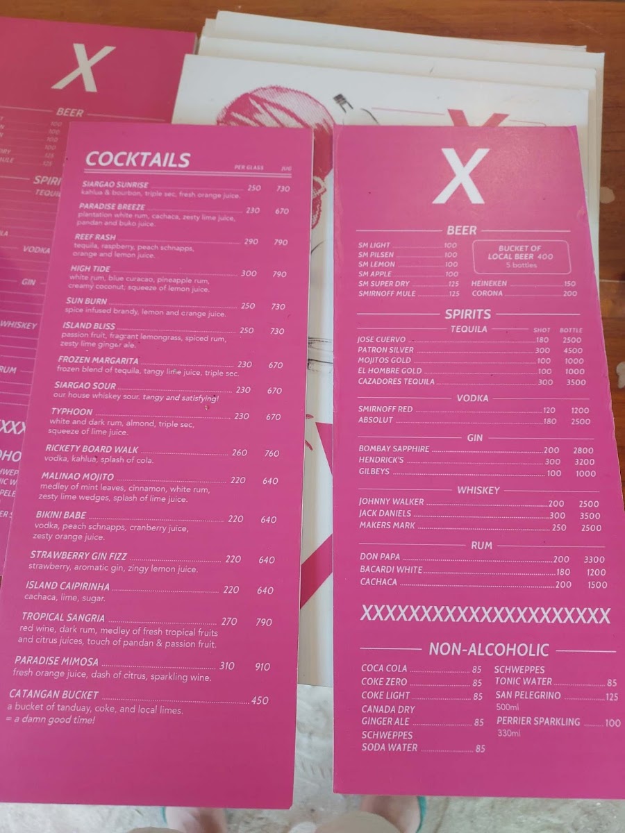 X Pizza - Siargao Menu 9