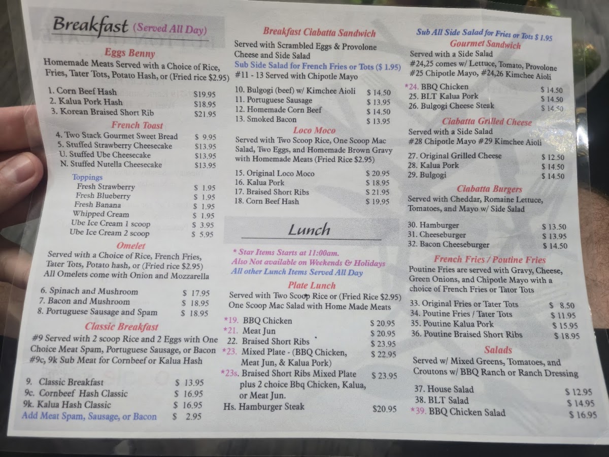 Button Up Cafe Menu 5