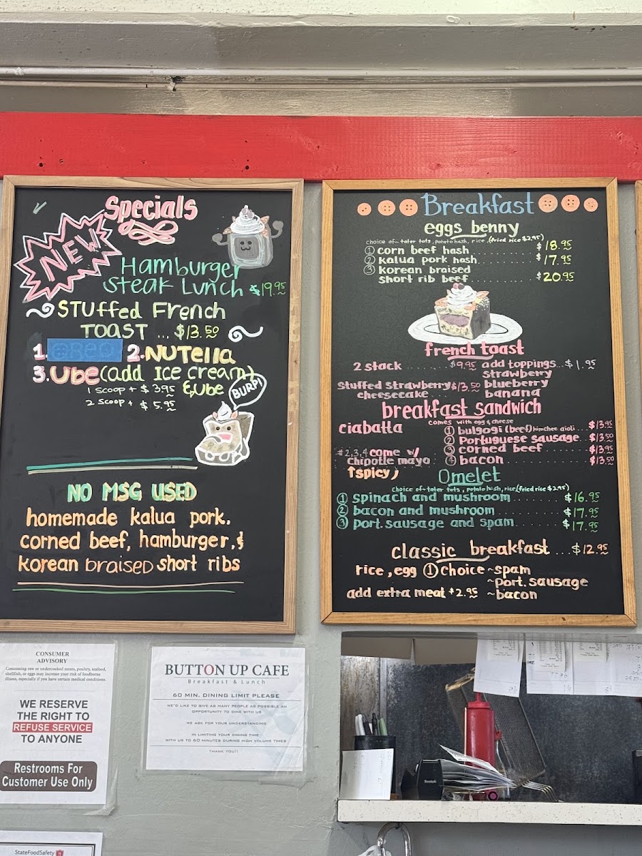 Button Up Cafe Menu 9