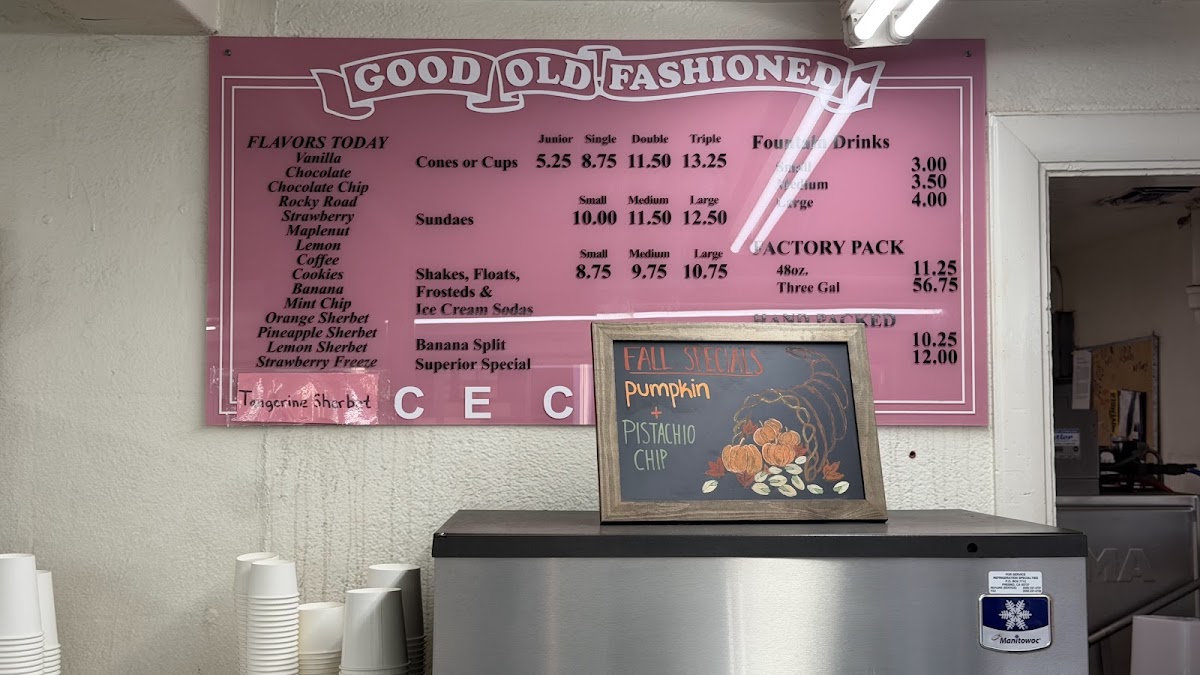 Superior Dairy Product Co Inc Menu 4