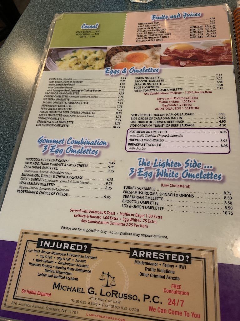 Bedford Cafe Menu 3