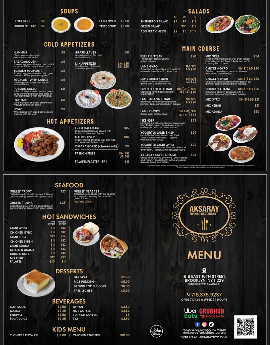 Aksaray Menu 1