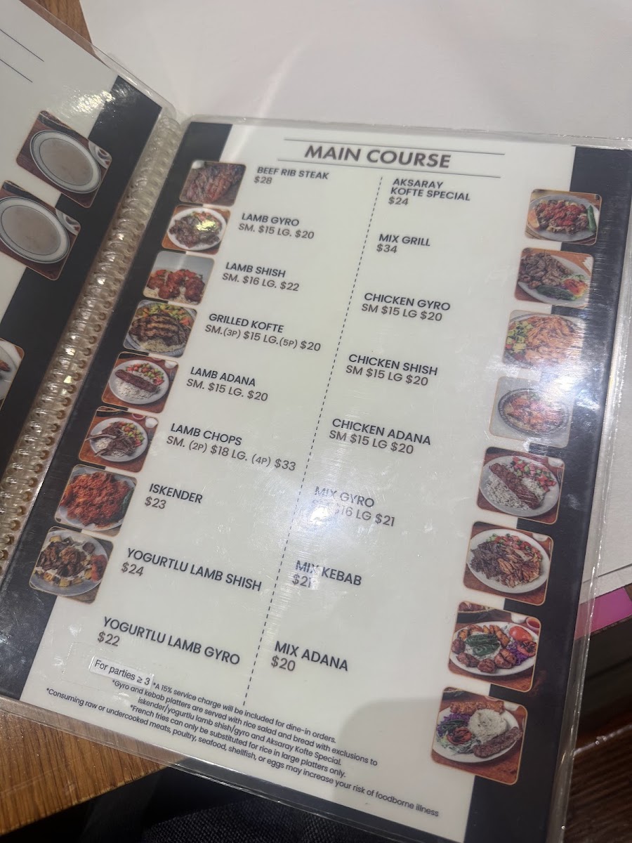 Aksaray Menu 2