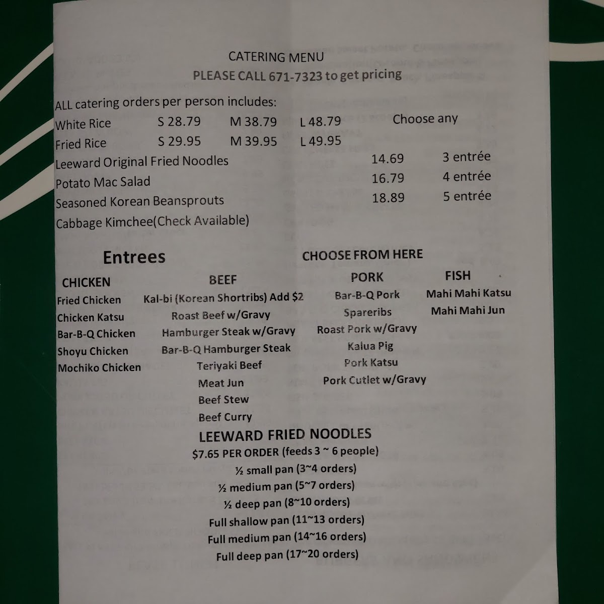 Leeward Drive-Inn Menu 10