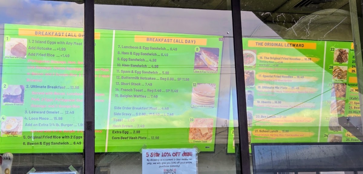 Leeward Drive-Inn Menu 6