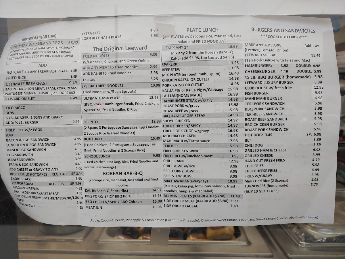 Leeward Drive-Inn Menu 7