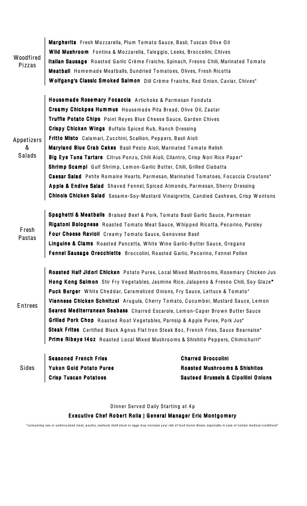 Wolfgang Puck Bar & Grill Menu 2