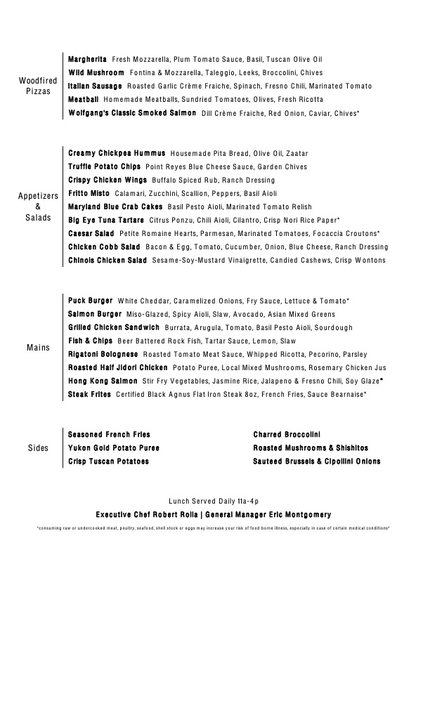 Wolfgang Puck Bar & Grill Menu 3
