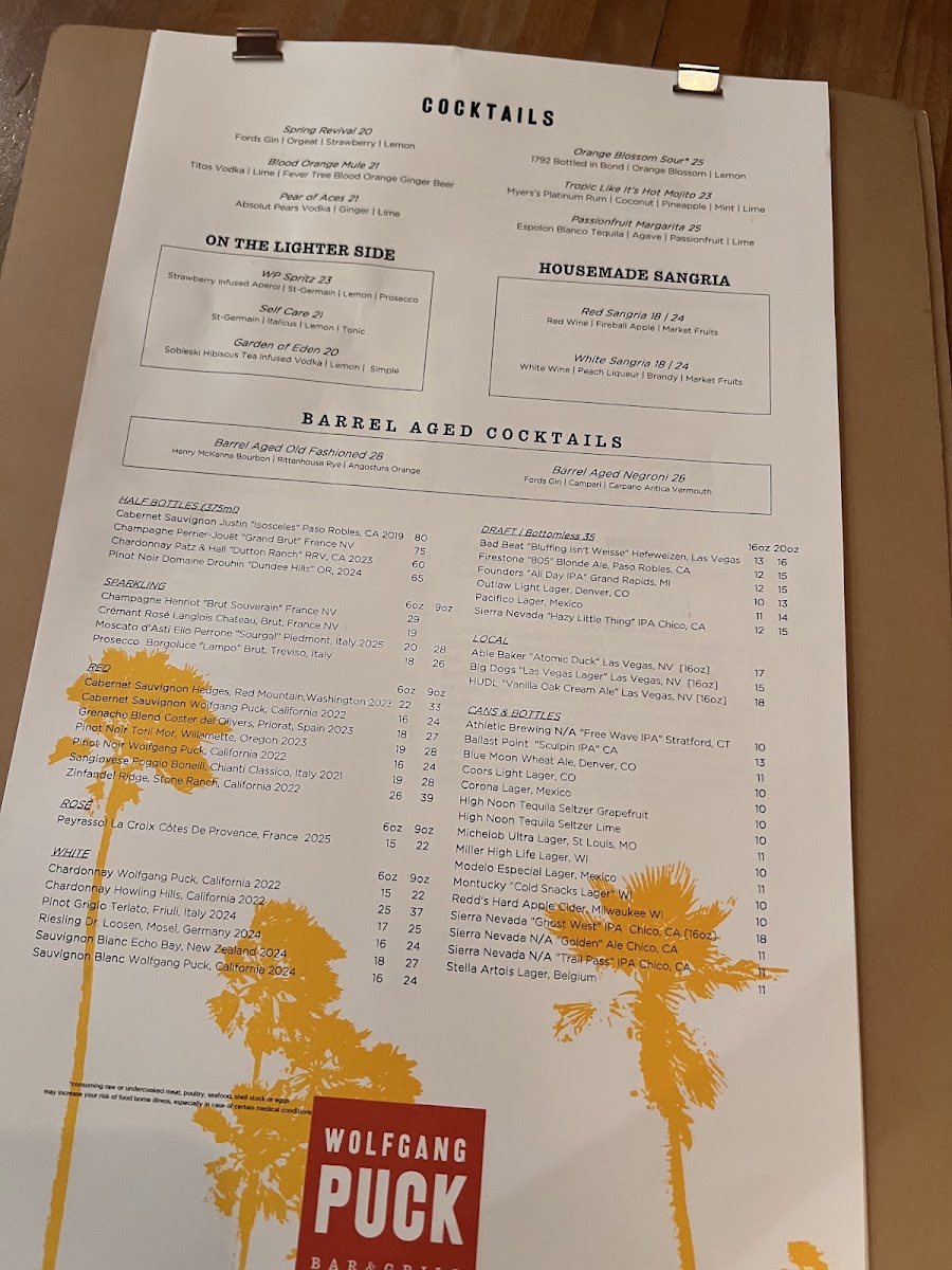Wolfgang Puck Bar & Grill Menu 9