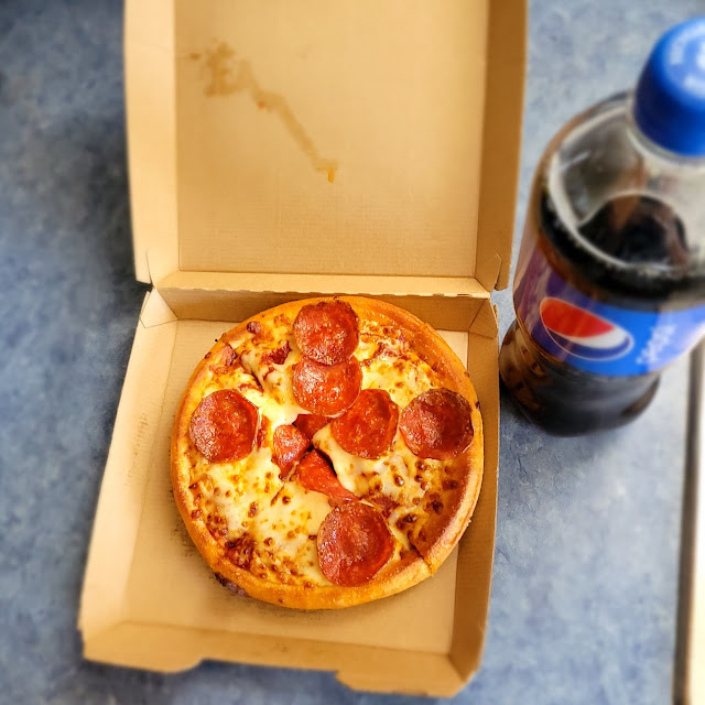 1 Topping Personal Pan Pepperoni Pizza with Pepsi Bottle
