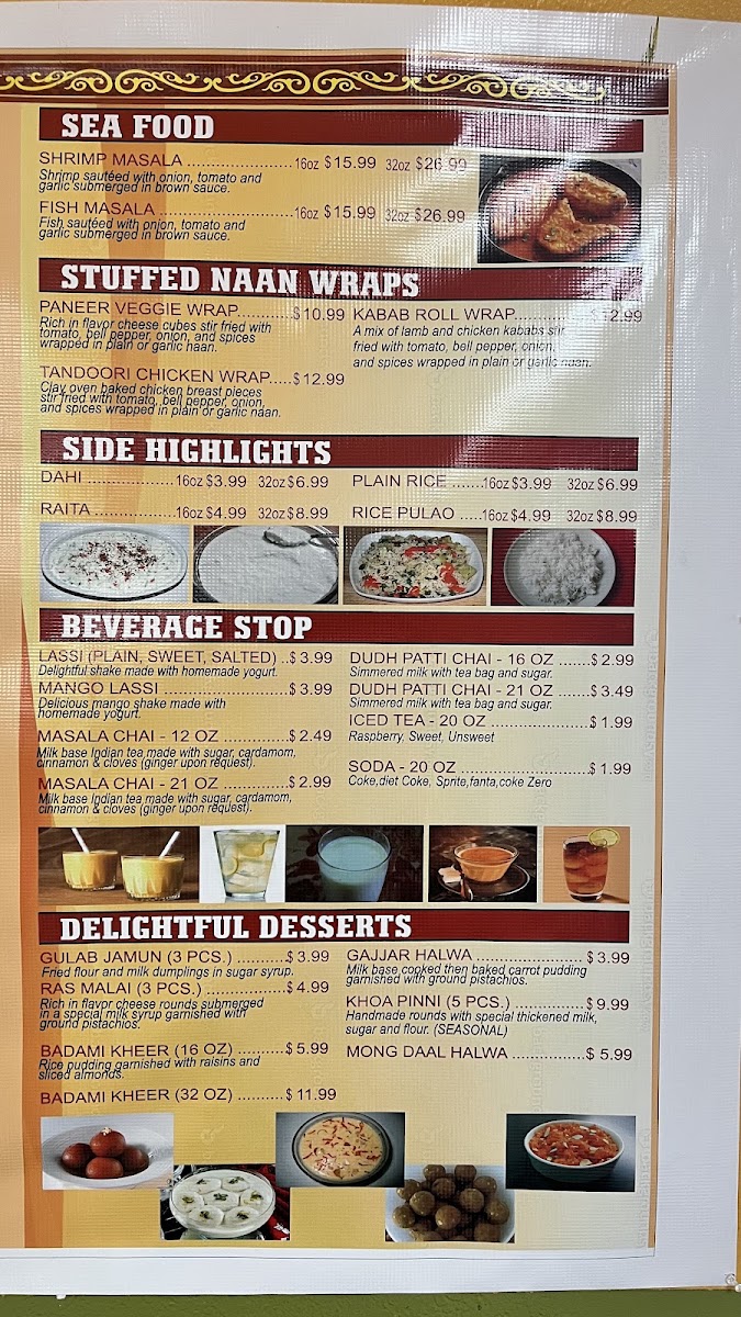 The Indian Oven Menu 2