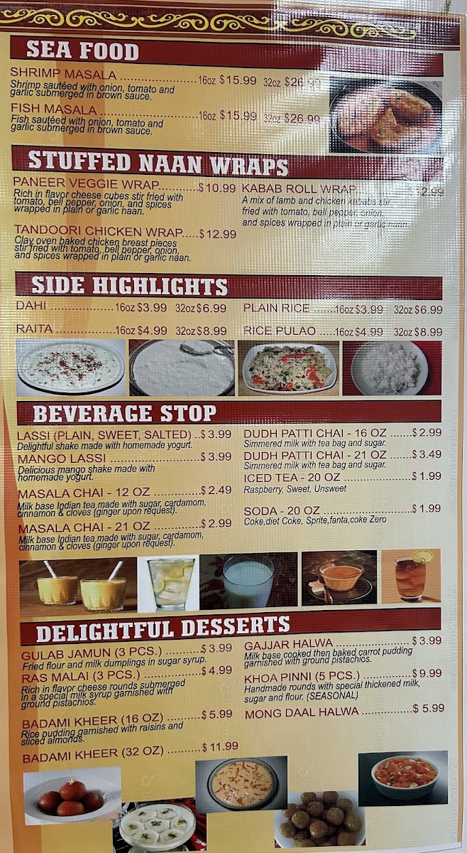 The Indian Oven Menu 3
