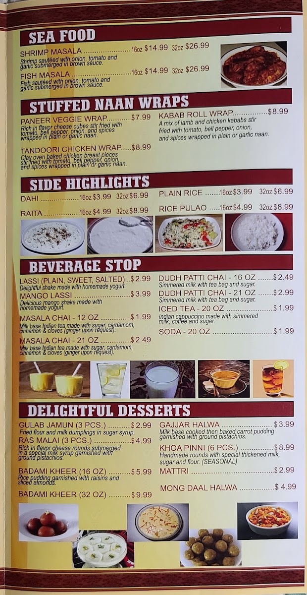 The Indian Oven Menu 7