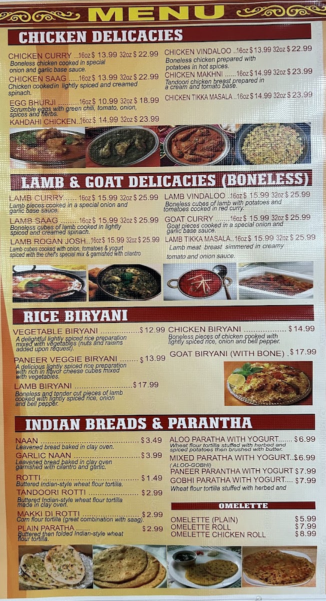 The Indian Oven Menu 8