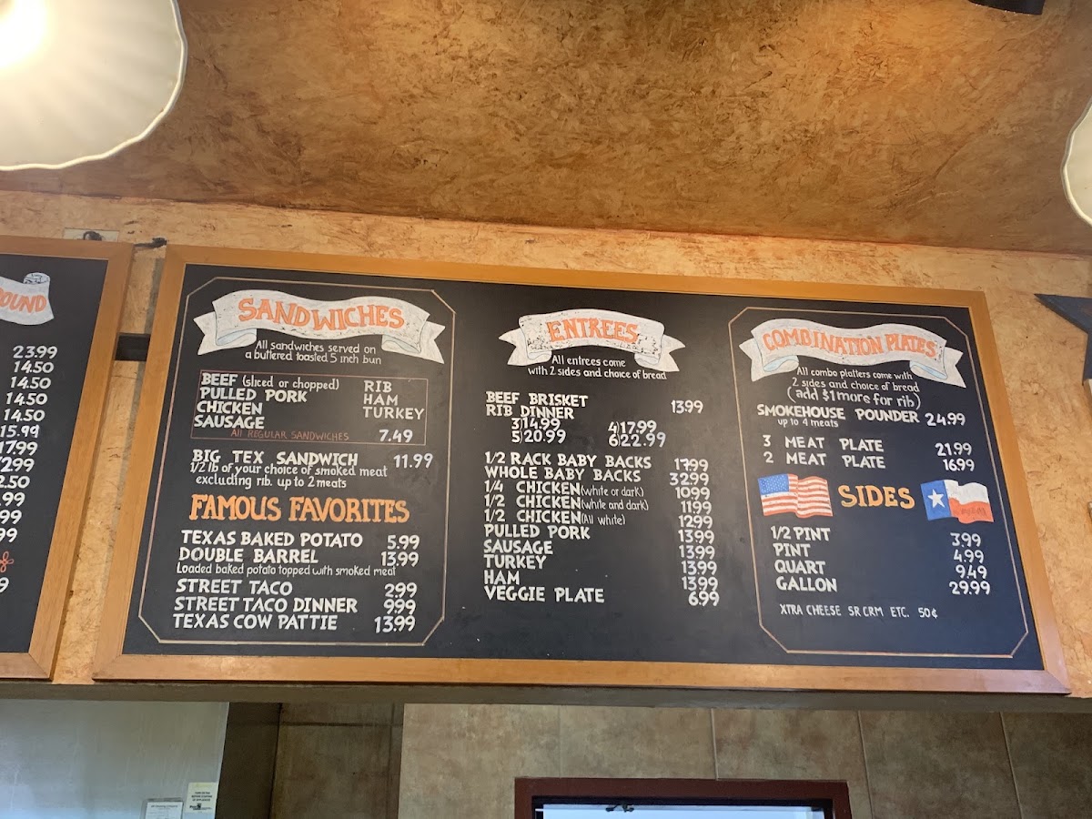 Texas Best Smokehouse Menu 2