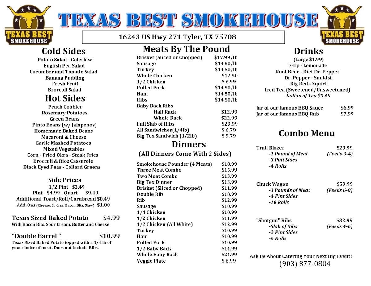 Texas Best Smokehouse Menu 7