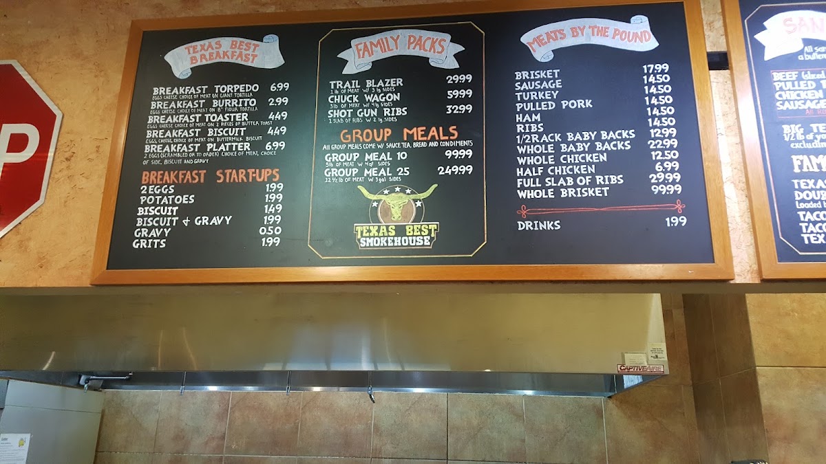 Texas Best Smokehouse Menu 8