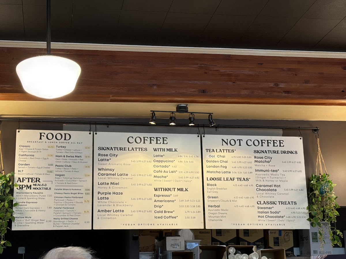 Rose City Coffee Co. Menu 2