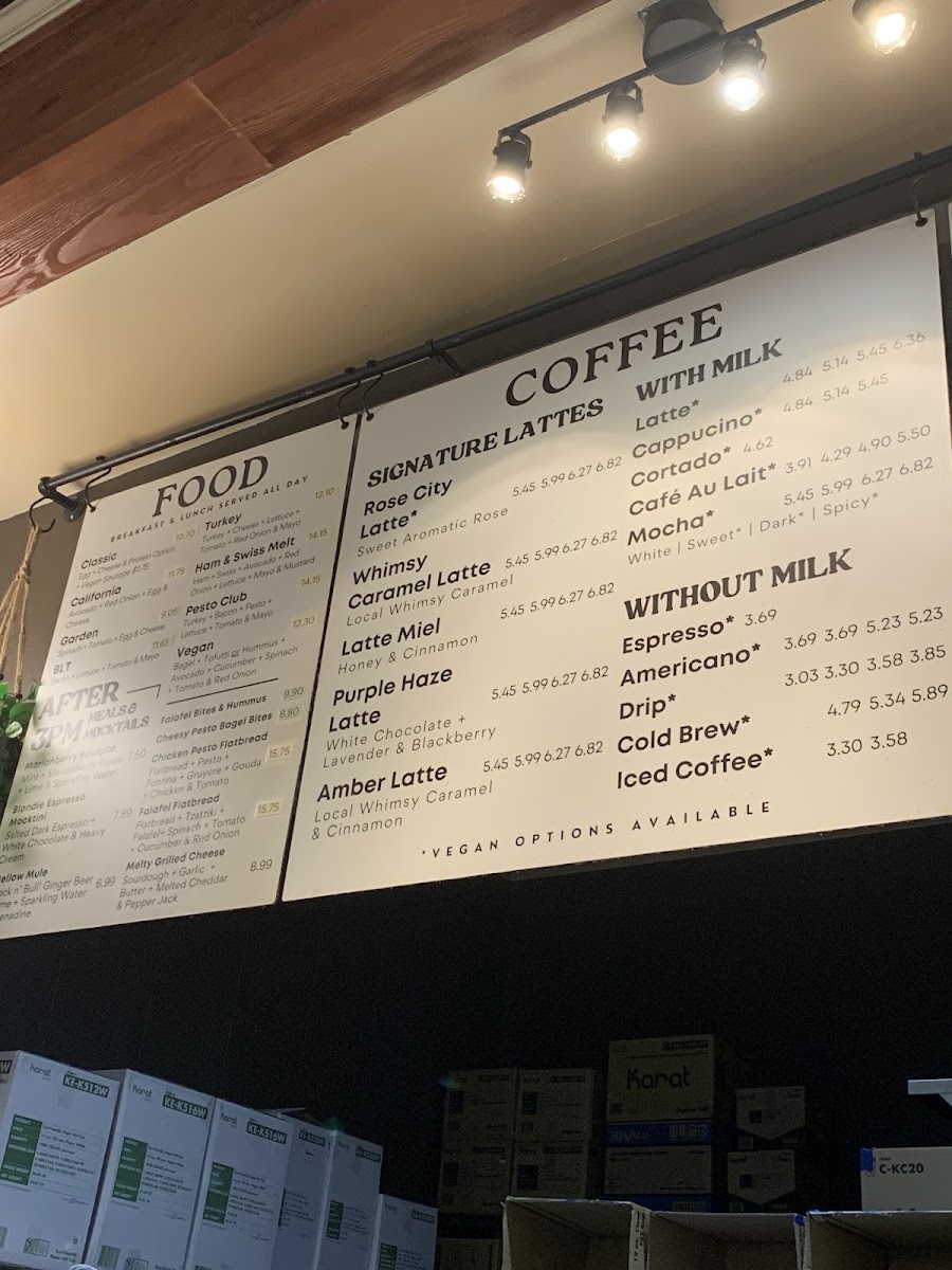 Rose City Coffee Co. Menu 3