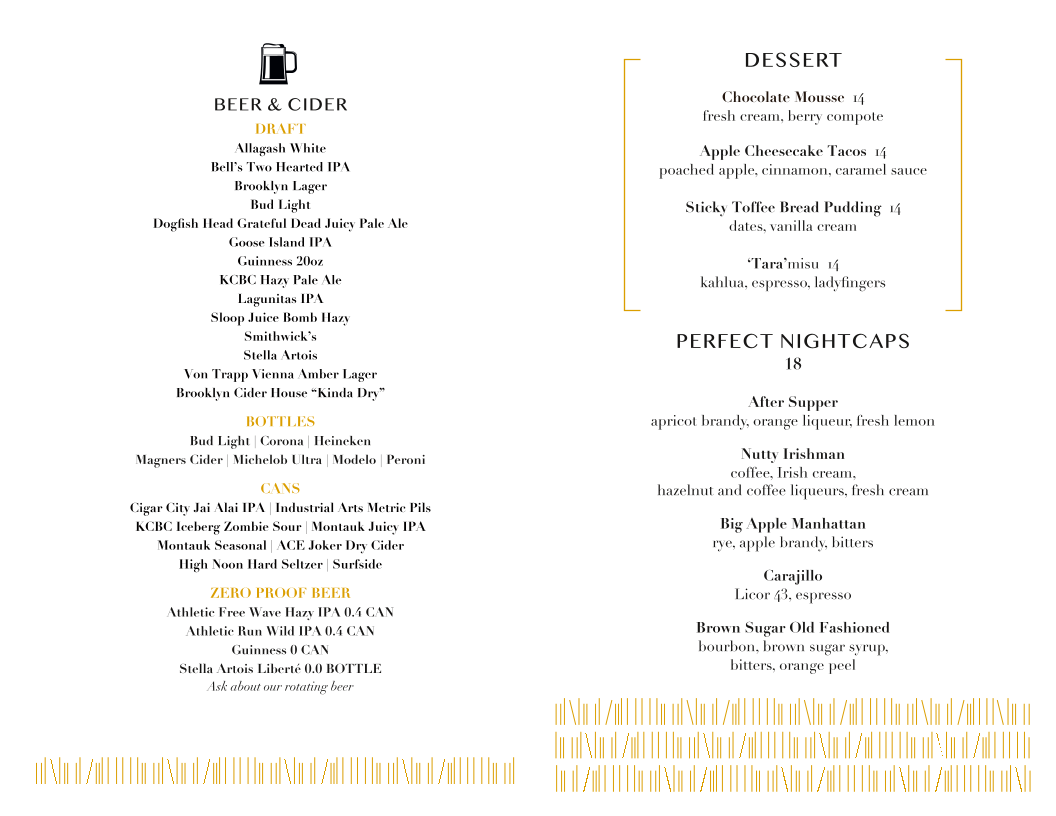 The Long Room Menu 5