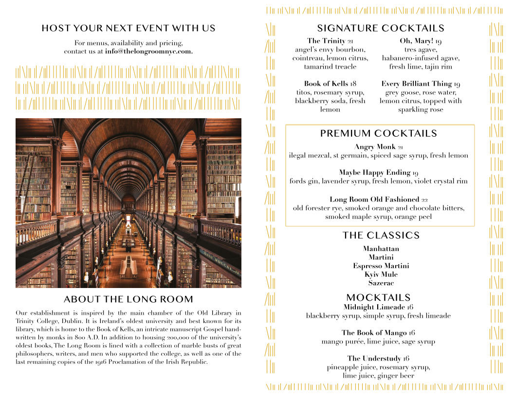 The Long Room Menu 7