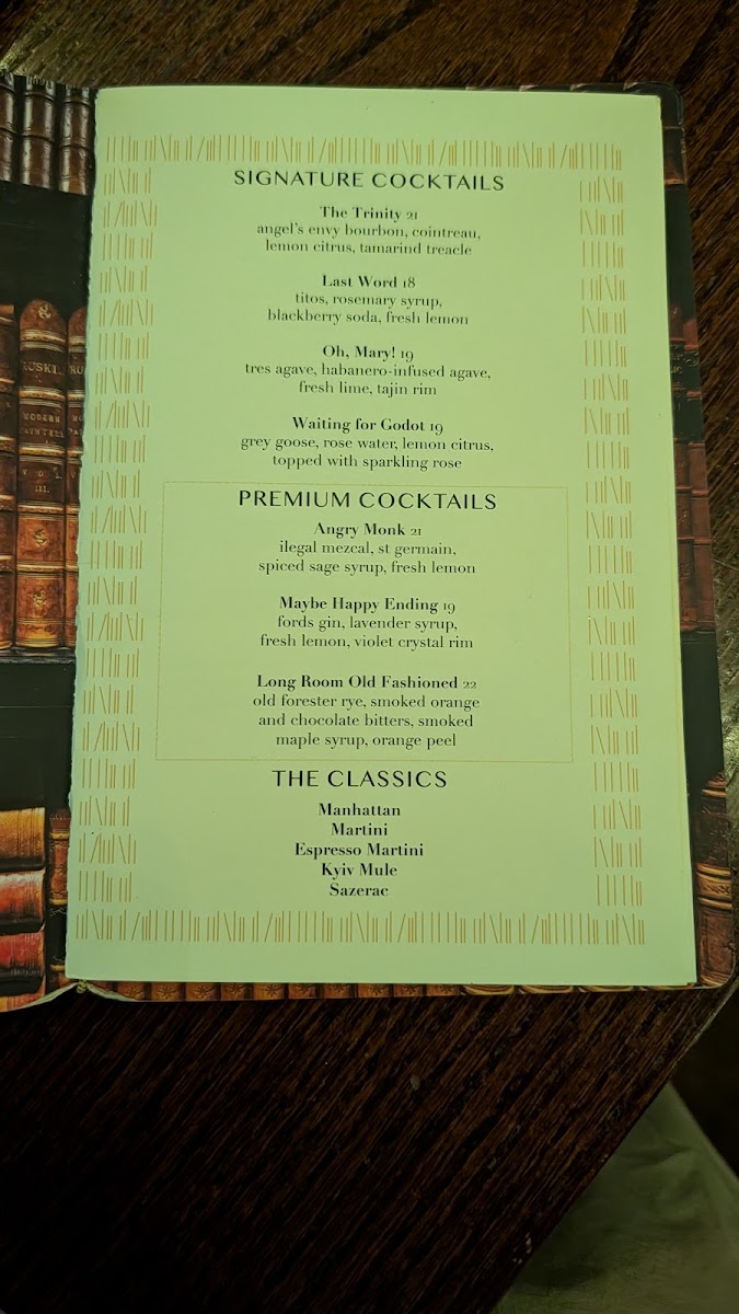 The Long Room Menu 9