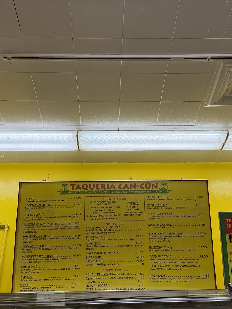 Taqueria Cancun Menu 4