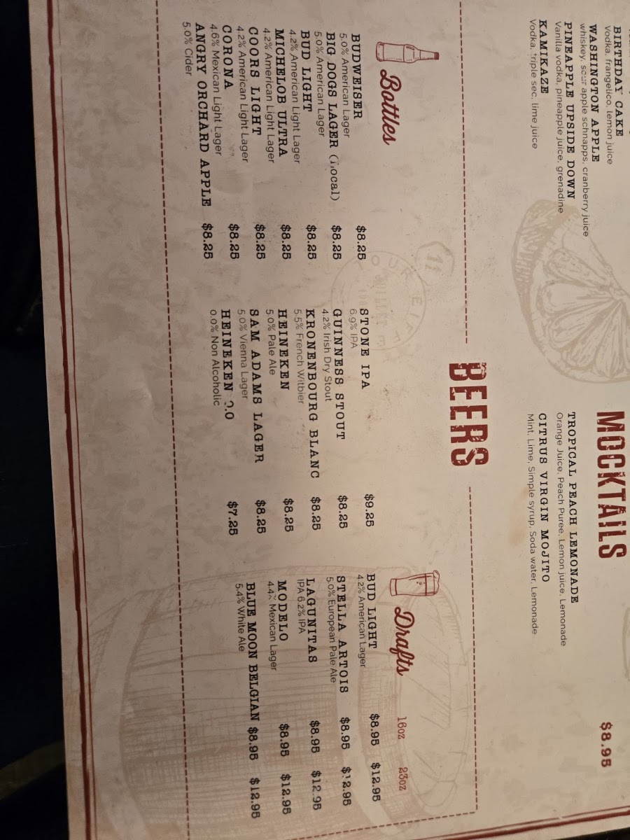 Favorite Bistro Menu 8