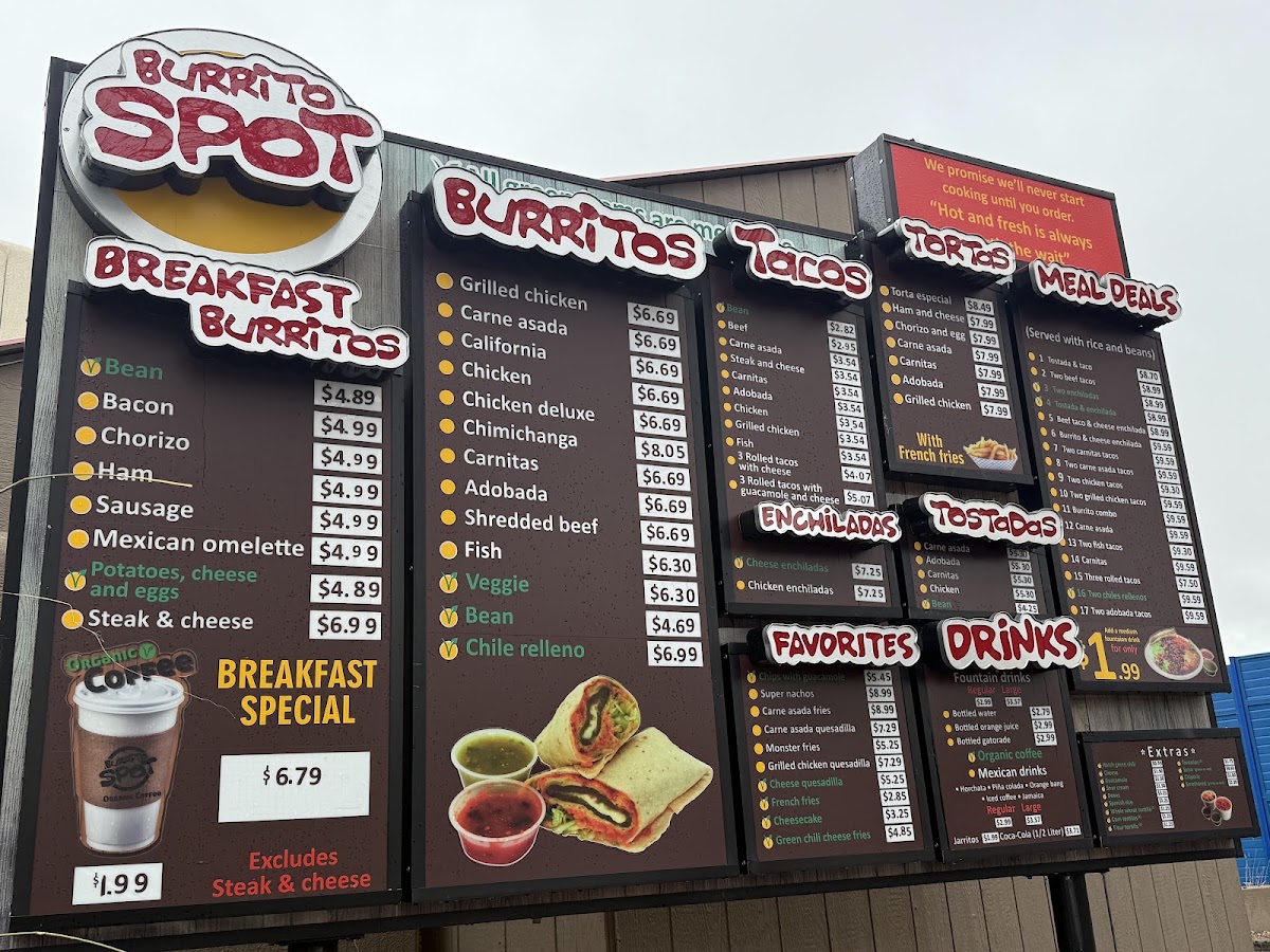Burrito Spot Menu 1
