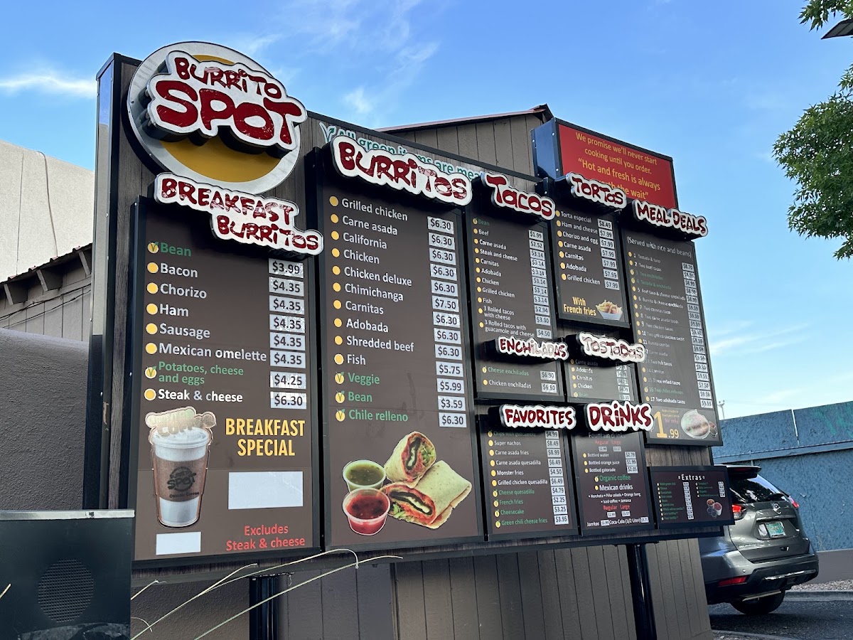 Burrito Spot Menu 2
