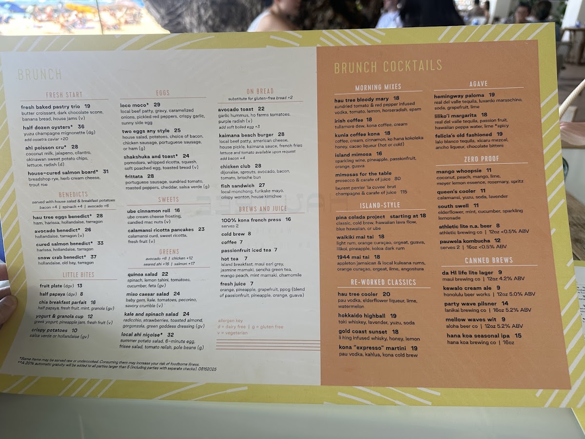 Hau Tree Menu 2